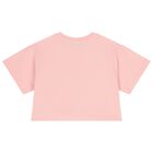 Girls Pink Teddy Bear Logo T-Shirt, 2, hi-res
