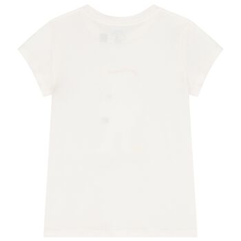 Girls White Polo Bear T-Shirt