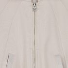 Girls Beige Embellished Hooded Zip Up Top, 1, hi-res