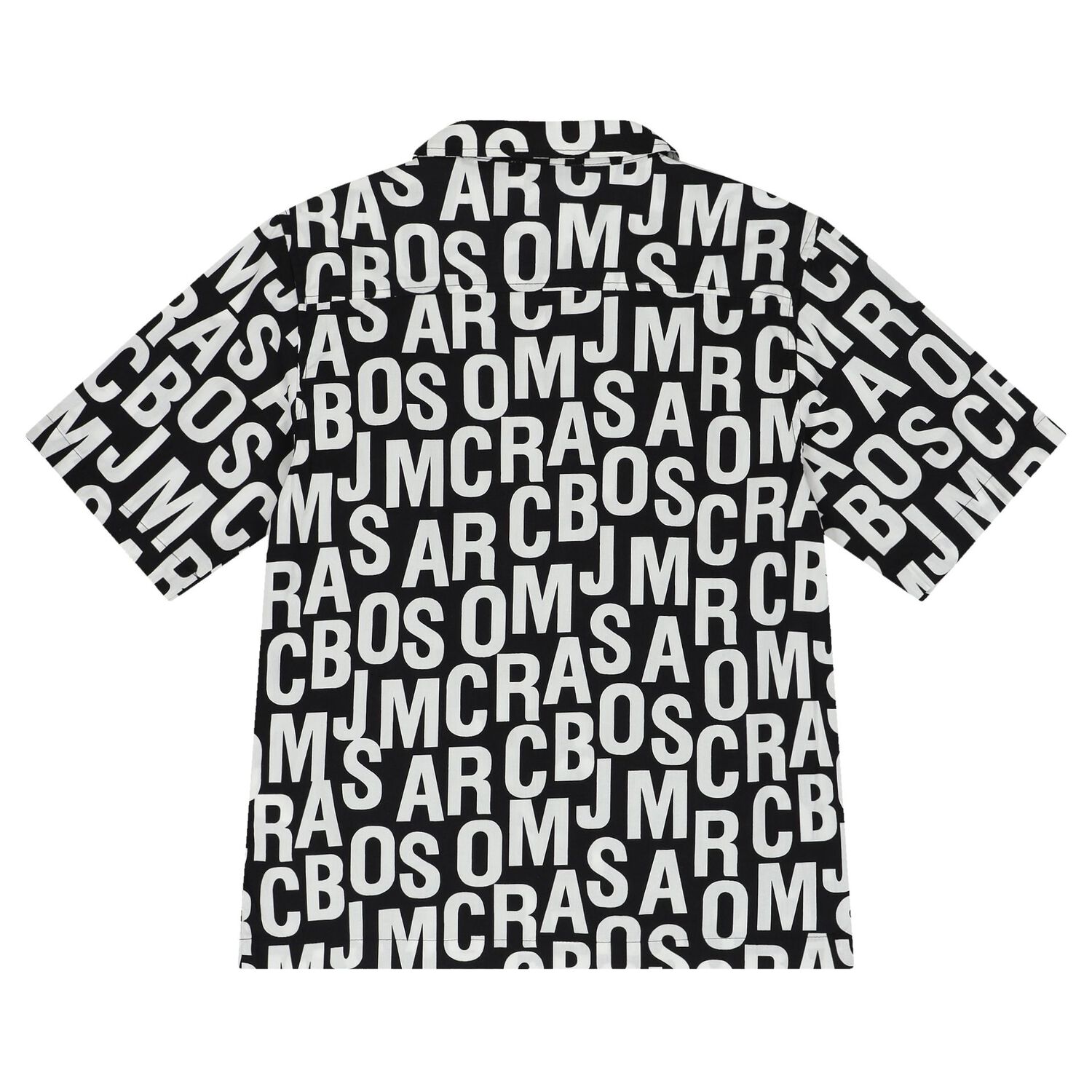 Boys Black & White Logo Shirt, 1, hi-res