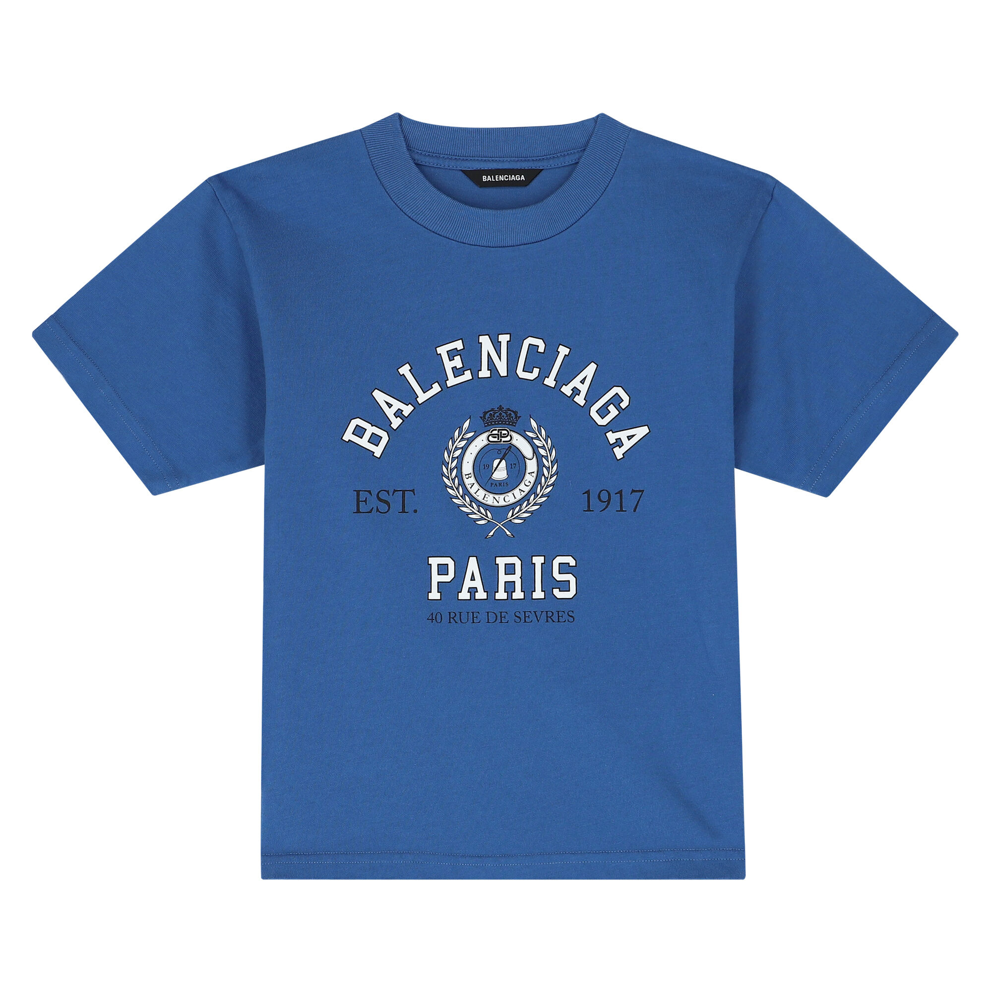 Blue balenciaga t cheap shirt
