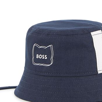 Baby Boys Navy Blue Bucket Hat