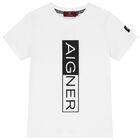 Boys White & Black Logo Shorts Set, 1, hi-res