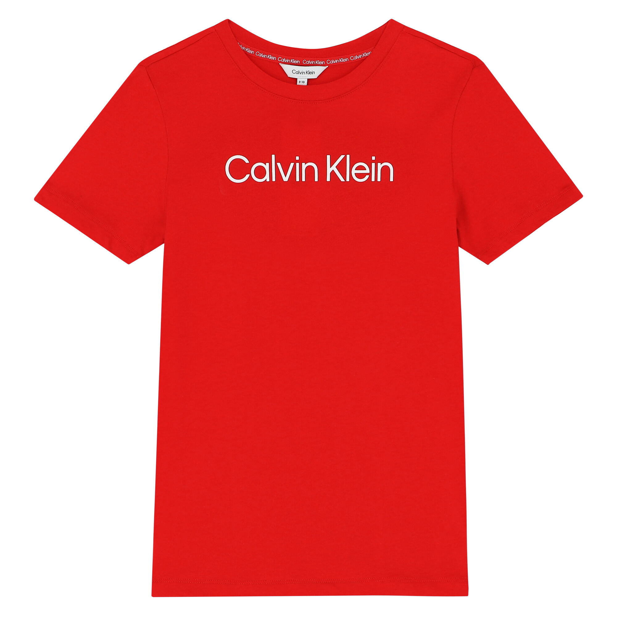 Calvin klein white t online shirt red logo