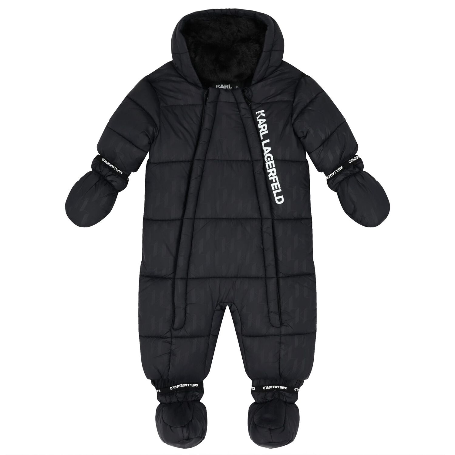 Black Logo Snowsuit, 1, hi-res