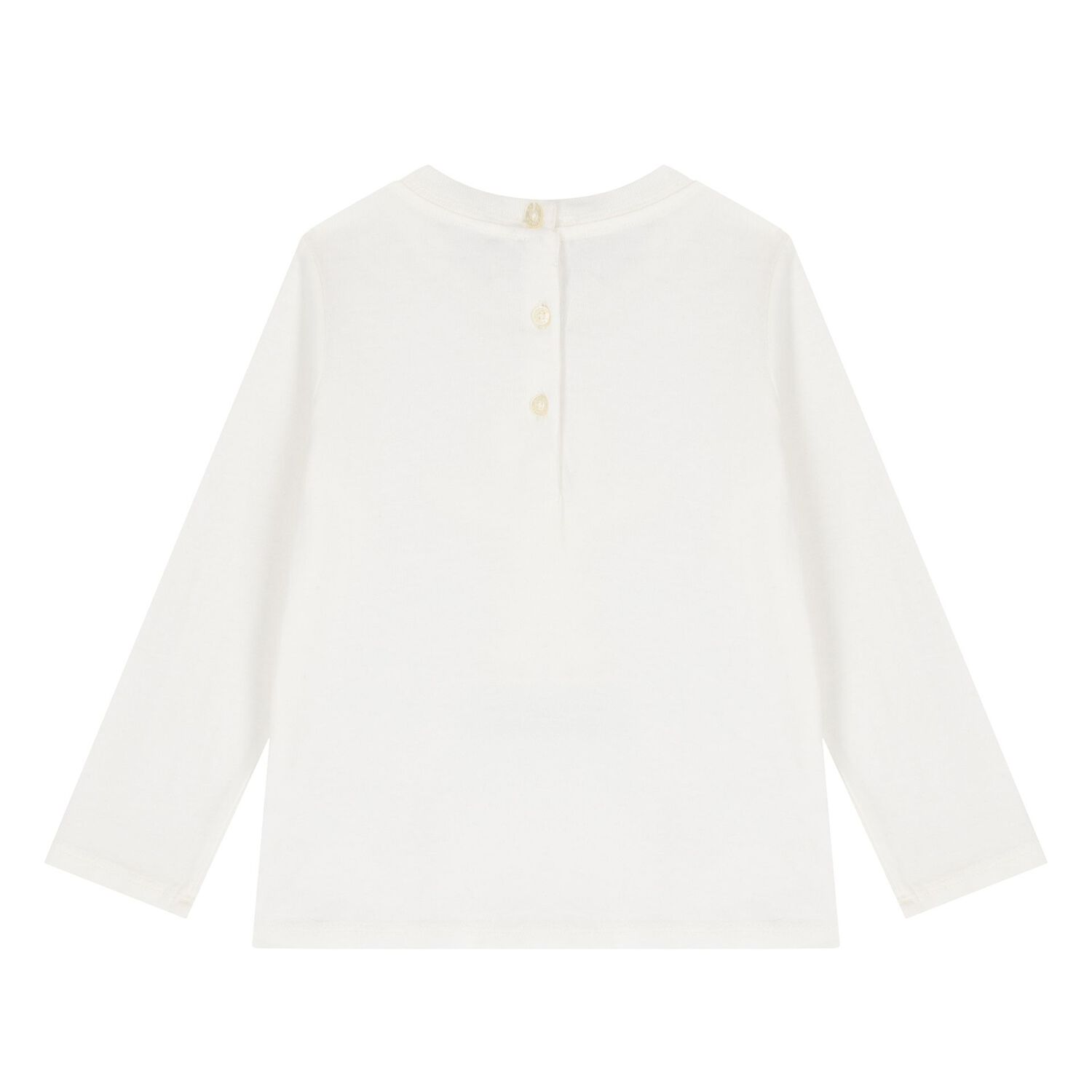 Baby Girls Ivory Polo Bear Long Sleeve Top, 1, hi-res image number null