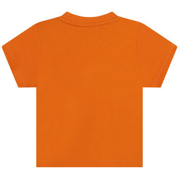 Younger Boys Orange Logo T-Shirt