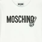 Girls White Logo Long Sleeve Top, 1, hi-res