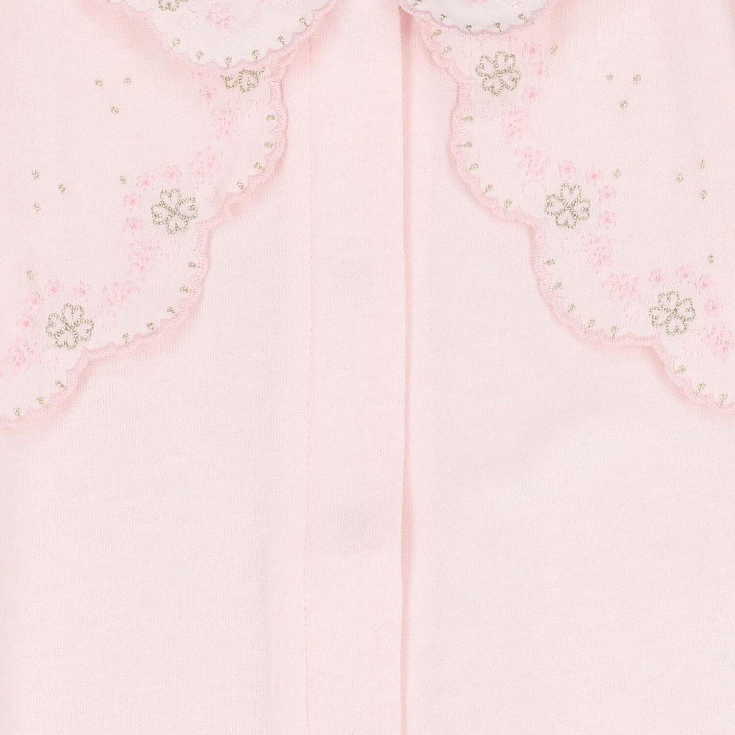 Girls Pink Flower Babygrow, 2, hi-res