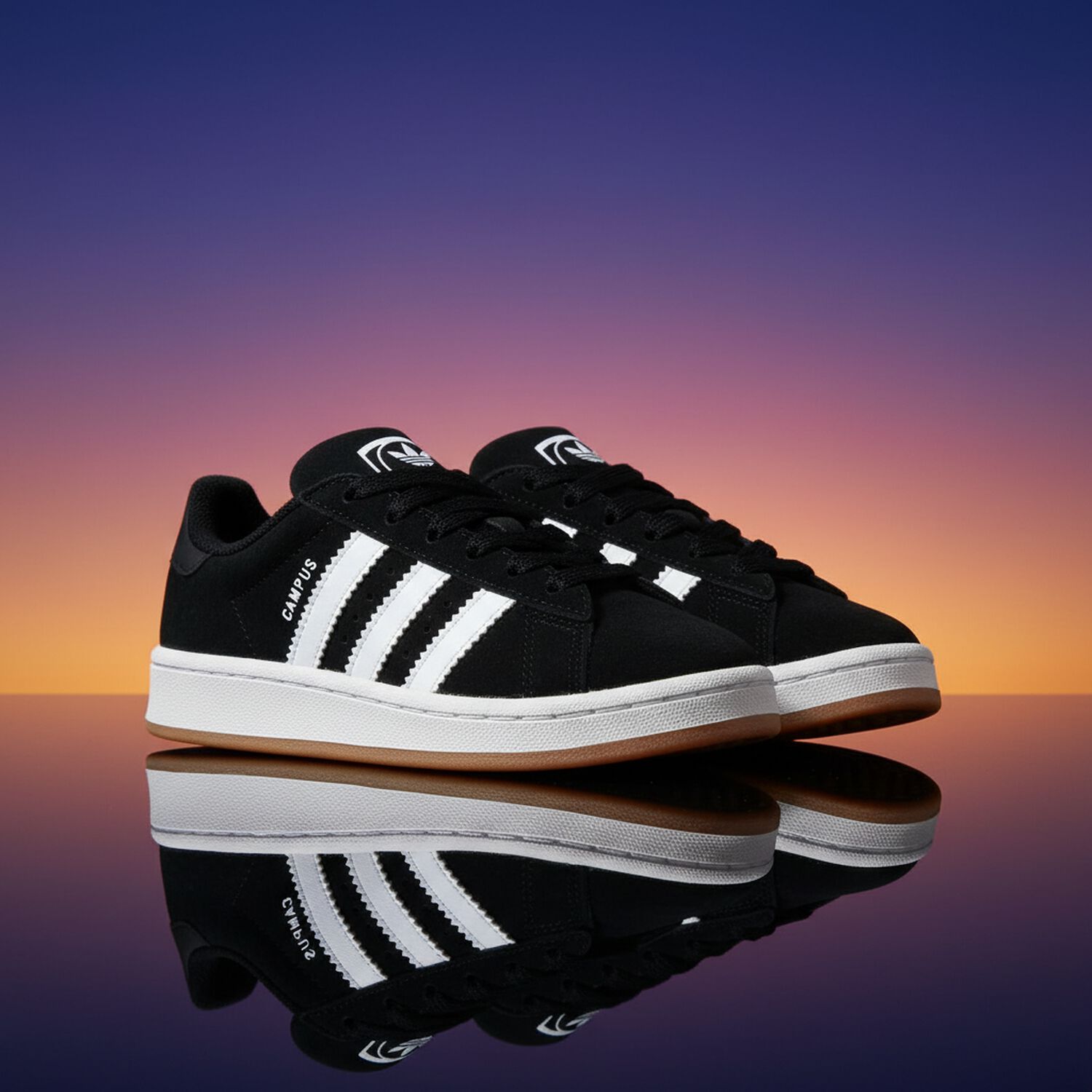 Black Campus 00s Trainers, 1, hi-res