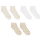 Boys Beige & White Socks (3 Pack) , 2, hi-res