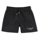 Boys Black Logo Swim Shorts, 1, hi-res