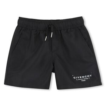 Boys Black Logo Swim Shorts