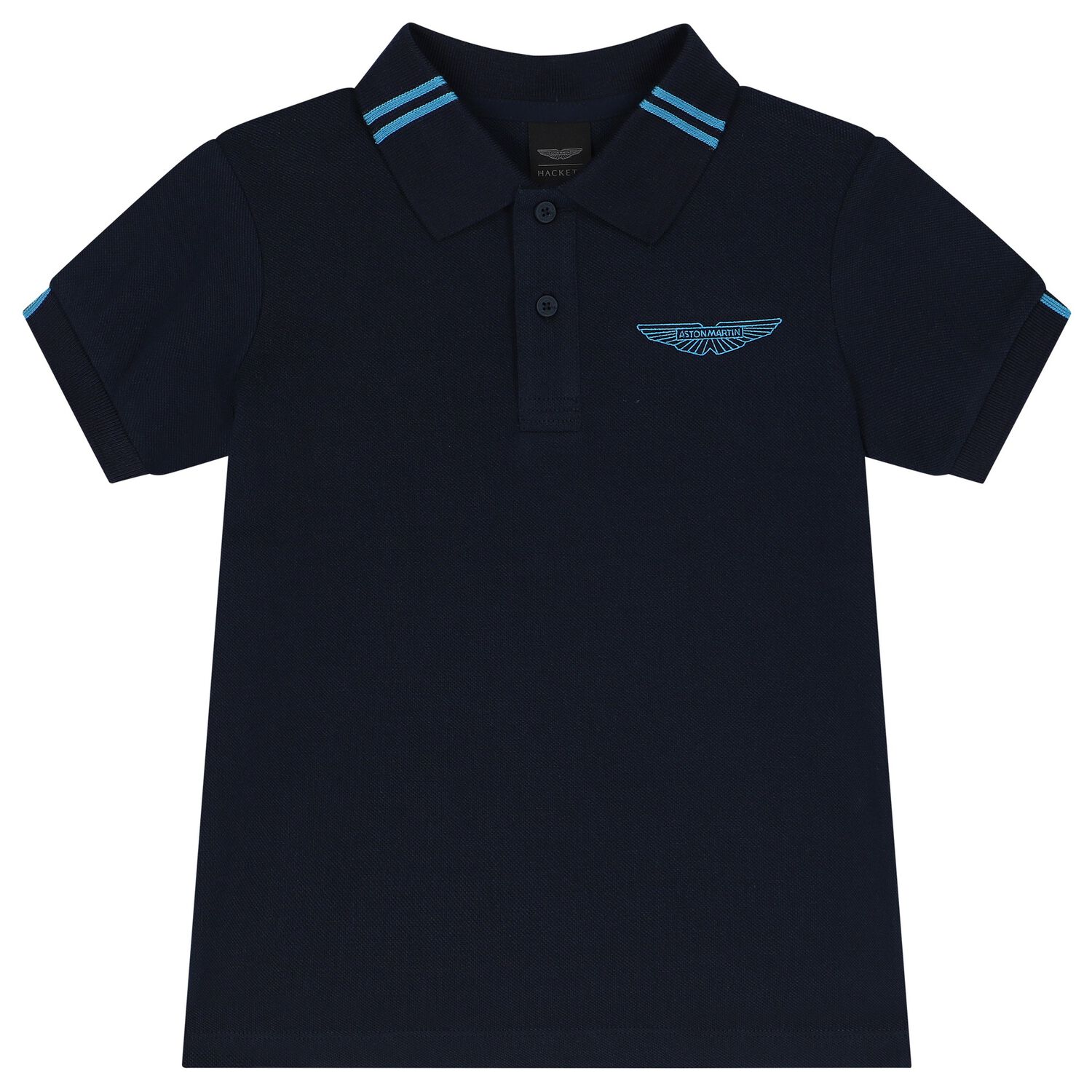 Boys Navy Blue Logo Polo Shirts, 3, hi-res image number null