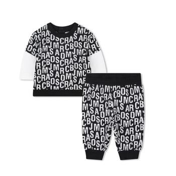 Younger Boys Black Logo Tracksuit