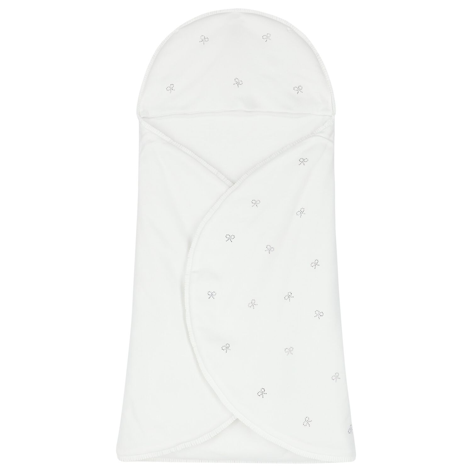 Baby Girls White Crystal Bow Nest, 1, hi-res image number null