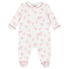 Baby Girls Ivory & Pink Logo Babygrow, 2, hi-res
