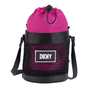 Girls Black & Pink Logo Bag