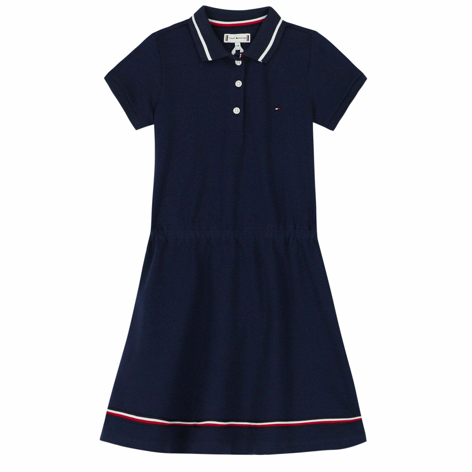 Tommy Hilfiger Girls Navy Logo Polo Dress | Junior Couture USA