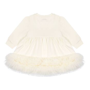 Baby Girls Yellow Tulle Ruffle Hem Dawn Dress