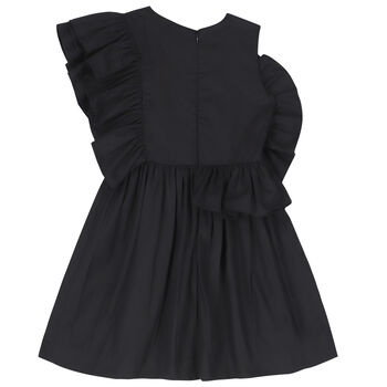 Girls Black Ruffle Dress