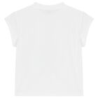 Girls White Floral Logo T-Shirt, 1, hi-res