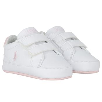 Baby Girls White Logo Trainers