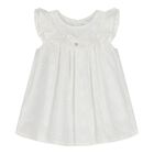 Baby Girls White Broderie Anglaise Dress Set, 1, hi-res