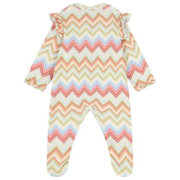 Multi-Coloured Zig Zag Babygrow