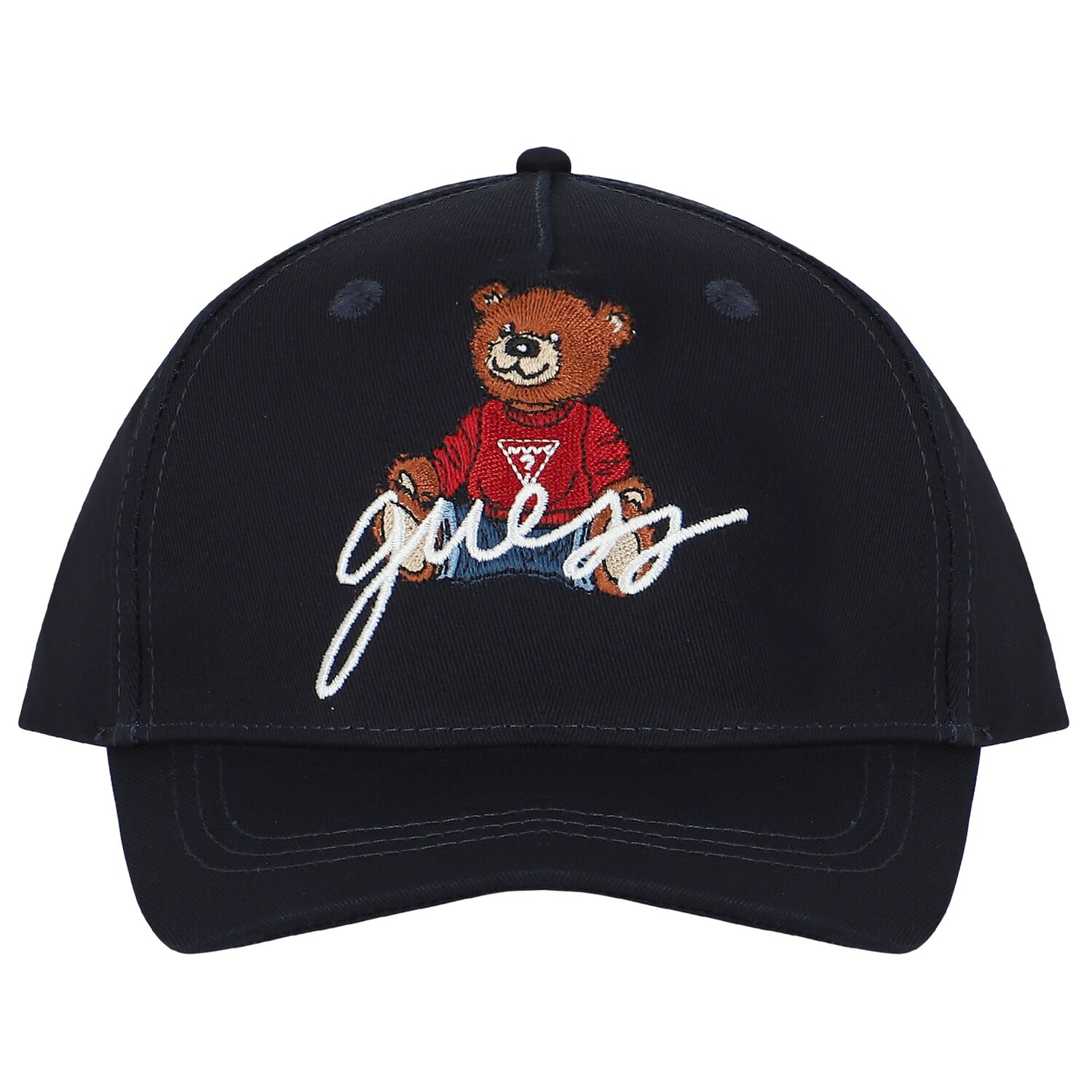 Boys Navy Blue Teddy Bear Cap, 2, hi-res image number null