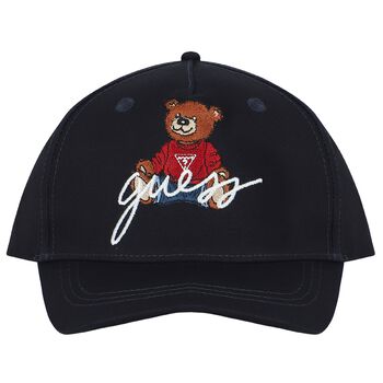 Boys Navy Blue Teddy Bear Cap