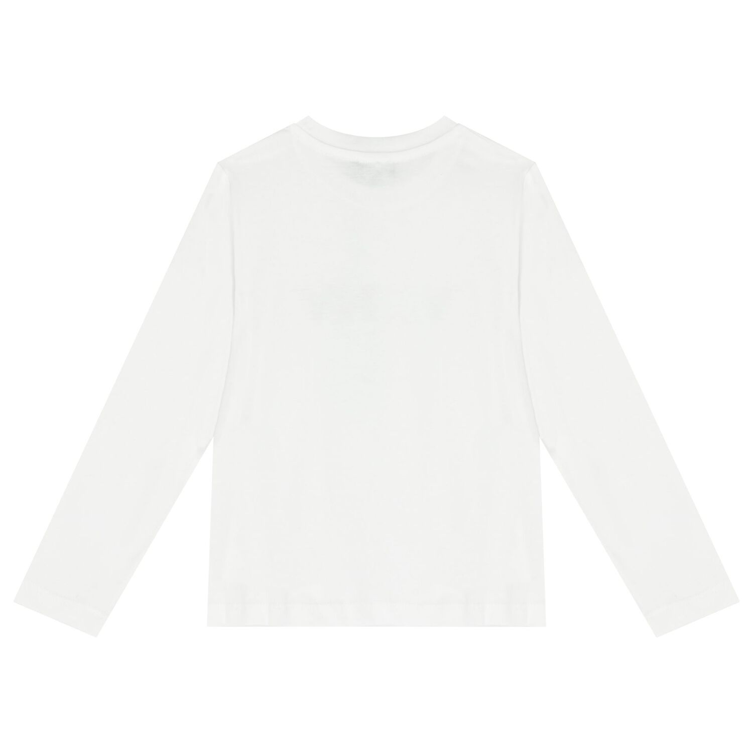 Girls White Logo Long Sleeve Top, 2, hi-res