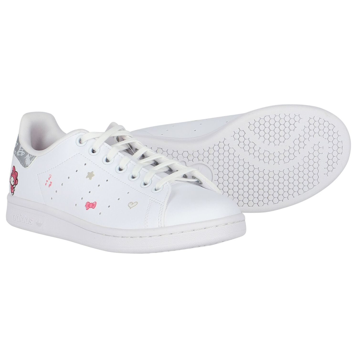 Girls White Stan Smith Hello Kitty Trainers, 1, hi-res