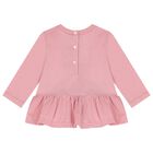 طقم ليجنز بنات بالشعار باللون الوردي , 1, hi-res