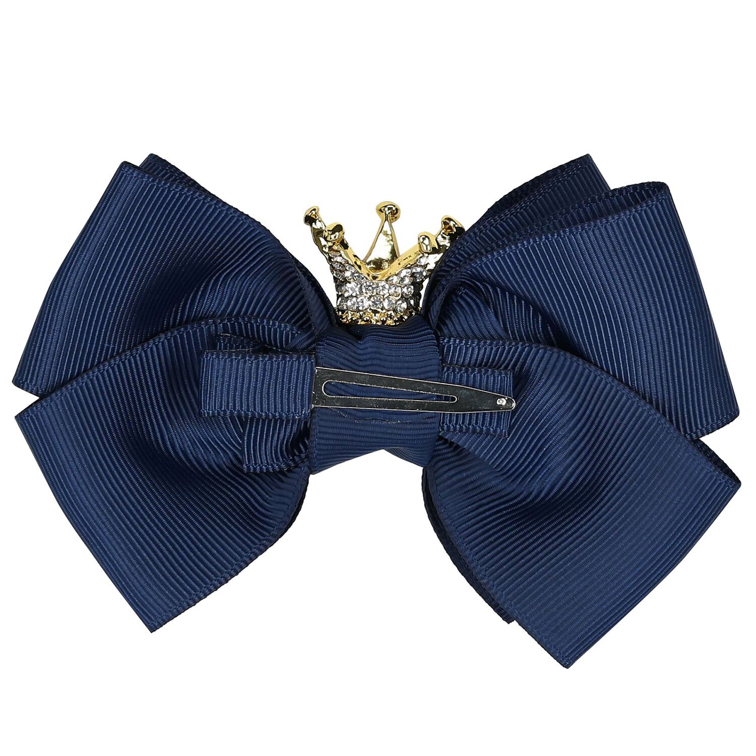 Girls Navy Bow Hairclip, 1, hi-res image number null