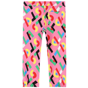 Girls Pink Logo Joggers