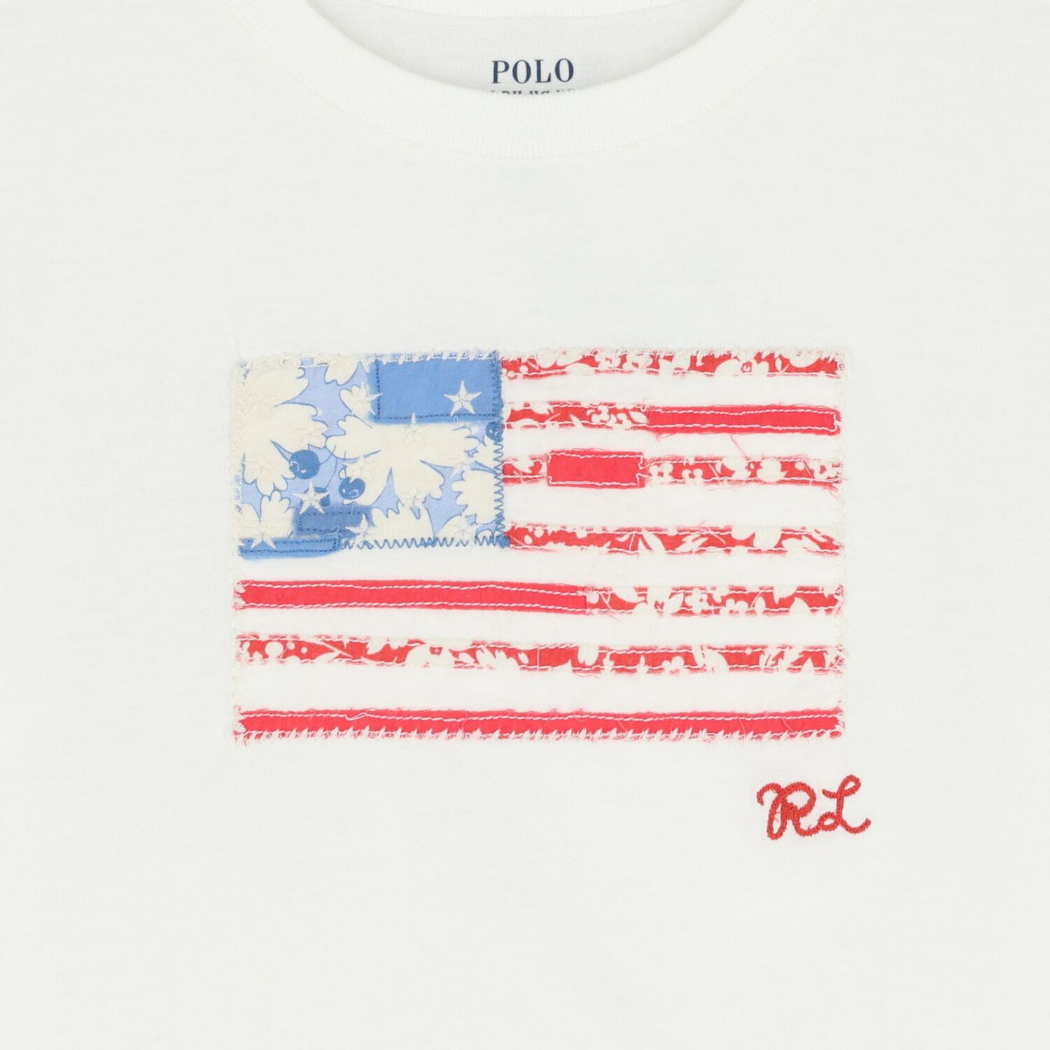 Girls White Flag T-Shirt, 1, hi-res