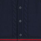 كارديجان بخطوط ويب باللون الكحلى للأطفال, 1, hi-res