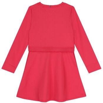 Girls Pink Logo Dress