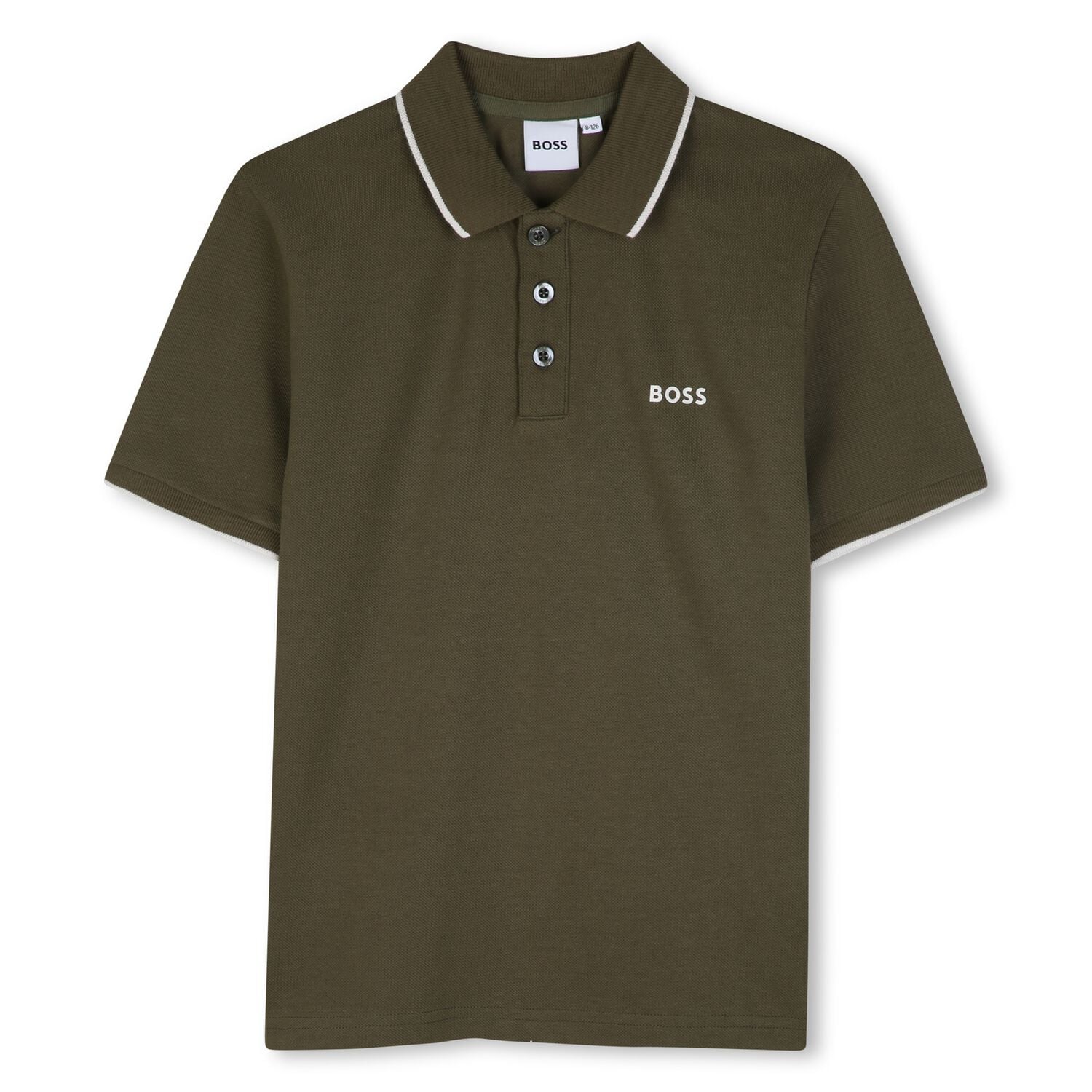 Boys Mini Me Red Logo Polo Shirt, 7, hi-res
