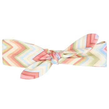 My Little Pie Baby Girls Multi-Coloured Zig Zag Bow Headband, 2 Baby Girls Multi-Coloured Zig Zag Bow Headband