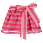 Girls Pink Stripe Organza Skirt Set, 1, hi-res