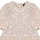 Girls Beige Sequin Tulle Dress , 1, hi-res