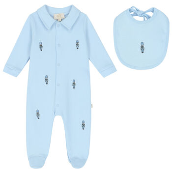 Baby Boys Blue Soldiers Babygrow Set