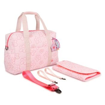 Pink Floral Baby Changing Bag ( 41cm )