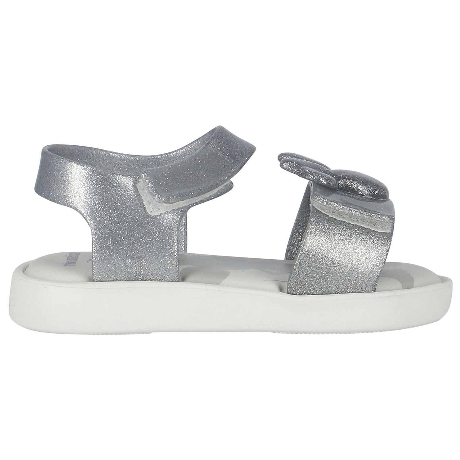 Younger Girls Ivory & Silver Disney Sandals, 2, hi-res
