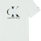 تيشيرت أولاد بالشعار باللون الابيض, 1, hi-res