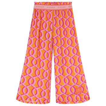 Girls Orange Logo Trousers