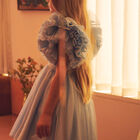 Girls Blue Tulle Dress, 1, hi-res