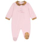 Baby Girls Pink & Beige Geo Map Babygrow Gift Set, 2, hi-res